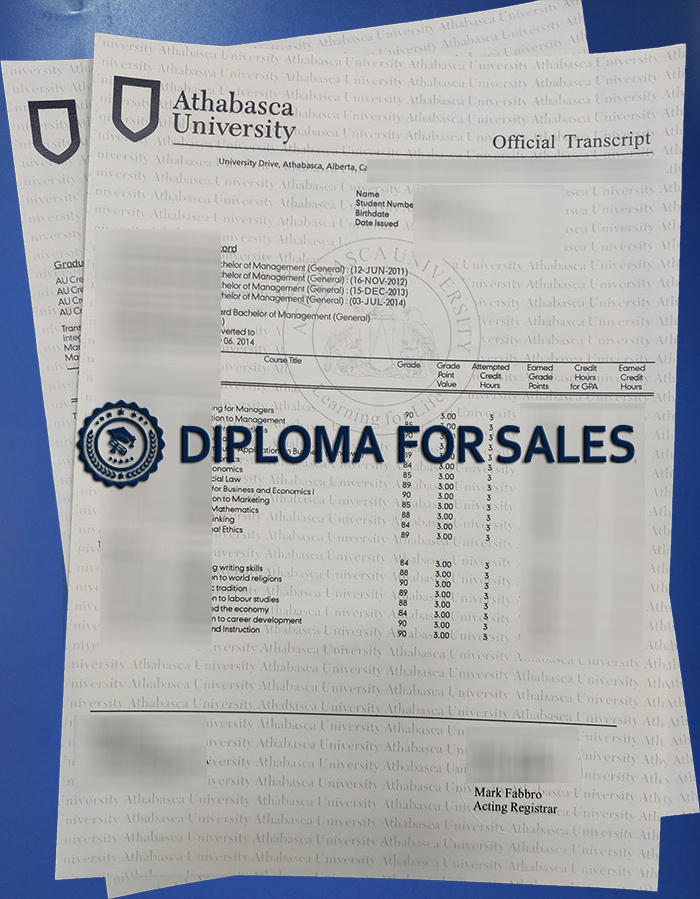 Athabasca University Transcript Athabasca University Transcript