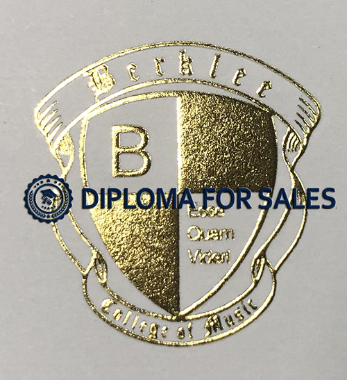 Berklee College of Music Diploma seal Berklee College of Music Diploma seal
