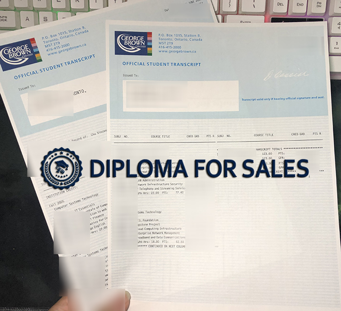 George Brown College Transcript George Brown College Transcript