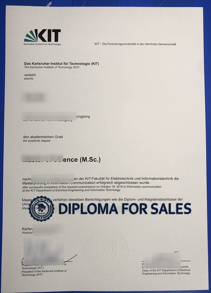 KIT Urkunde KIT Urkunde