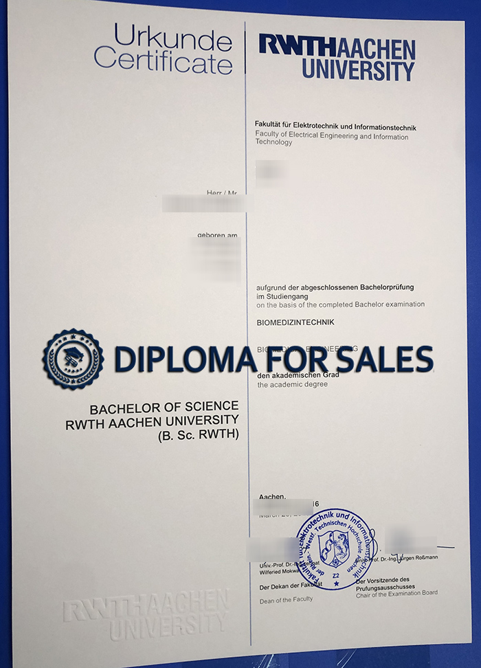 RWTH Aachen University Urkunde RWTH Aachen University Urkunde