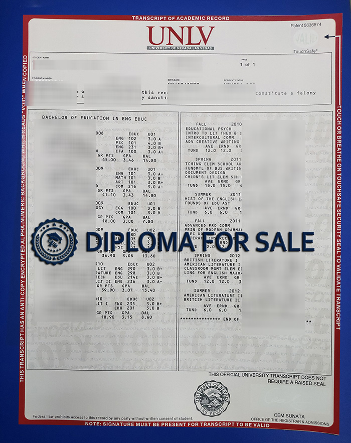 UNLV Transcript UNLV Transcript