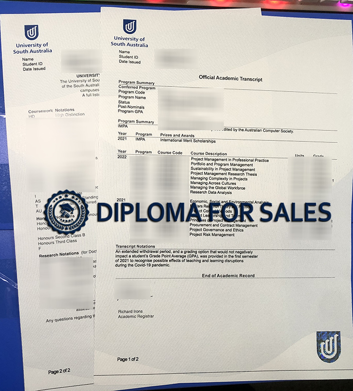 UniSA Transcript UniSA Transcript