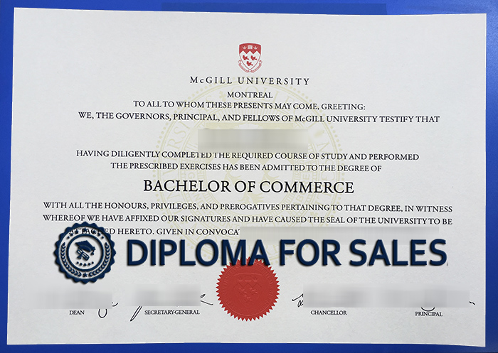 McGill University Diploma McGill University Diploma