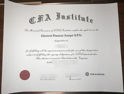 CFA Institute Certificate
