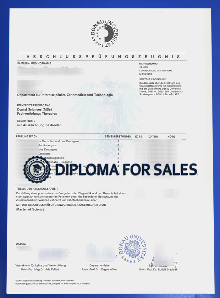 Universität für Weiterbildung Krems Transcript Universität für Weiterbildung Krems Transcript