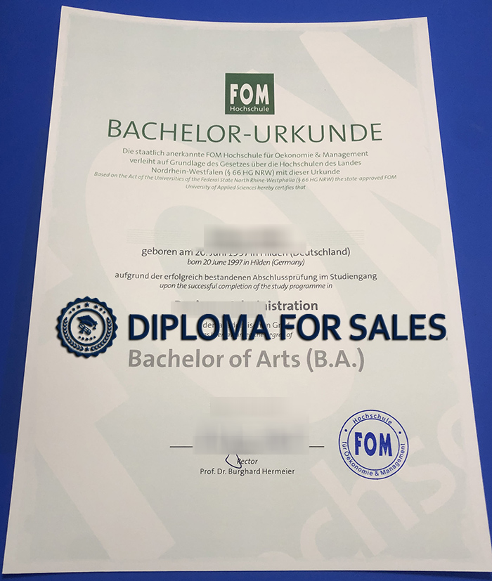 FOM Hochschule Urkunde FOM Hochschule Urkunde