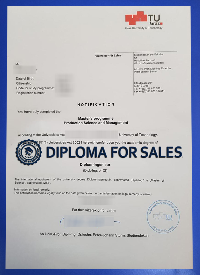 TU Graz Urkunde TU Graz Urkunde