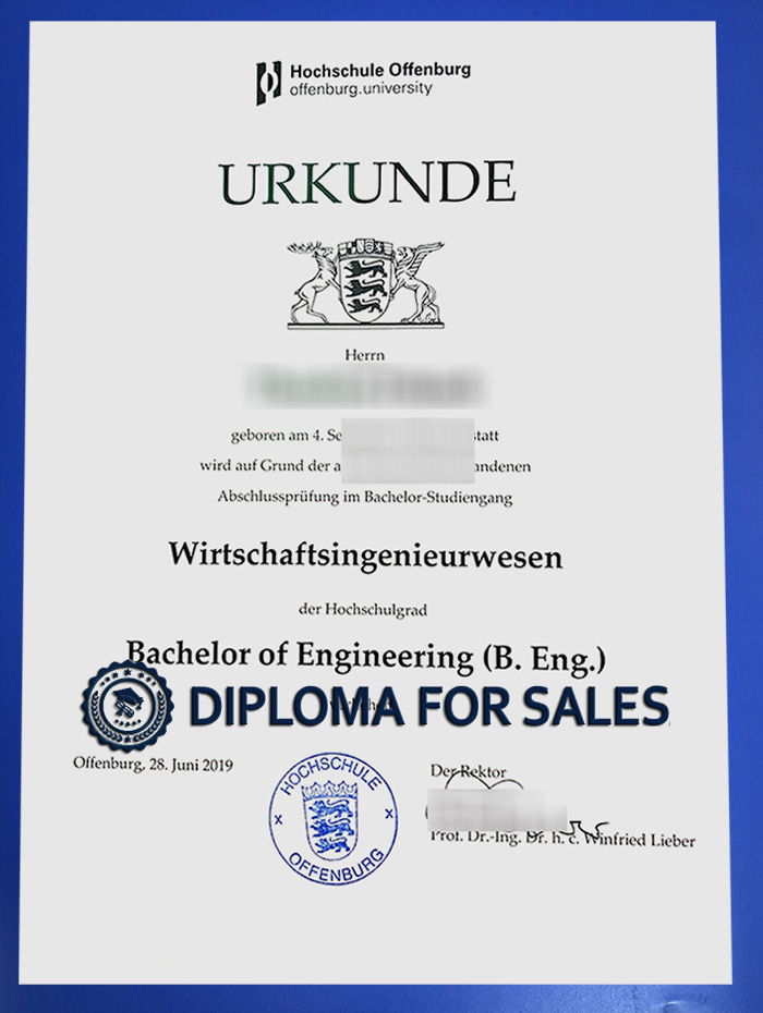 Hochschule Offenburg Urkunde Hochschule Offenburg Urkunde