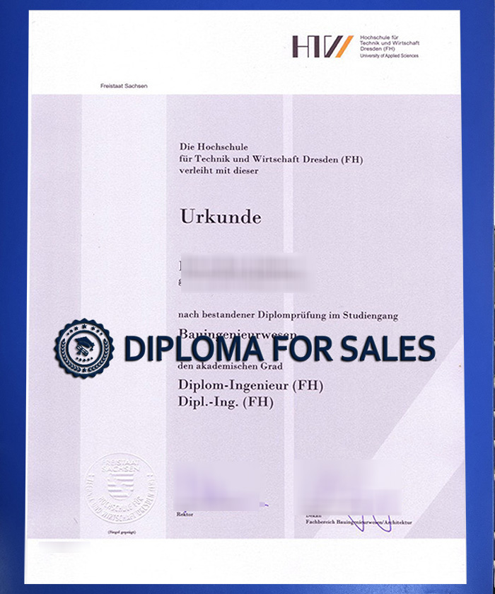 HTW Dresden Urkunde HTW Dresden Urkunde