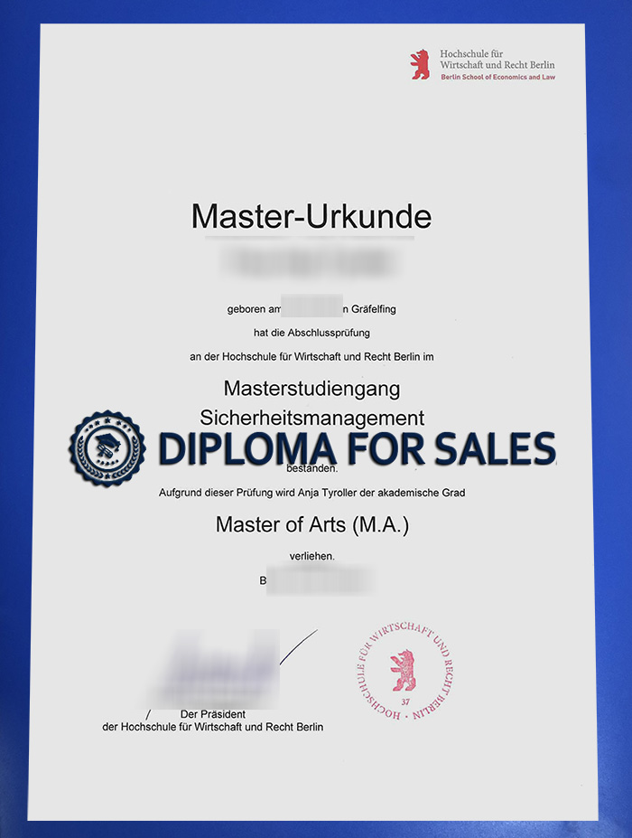 HWR Berlin Urkunde HWR Berlin Urkunde