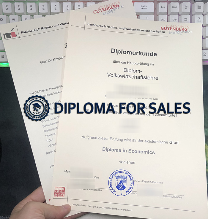 University of Mainz Urkunde University of Mainz Urkunde