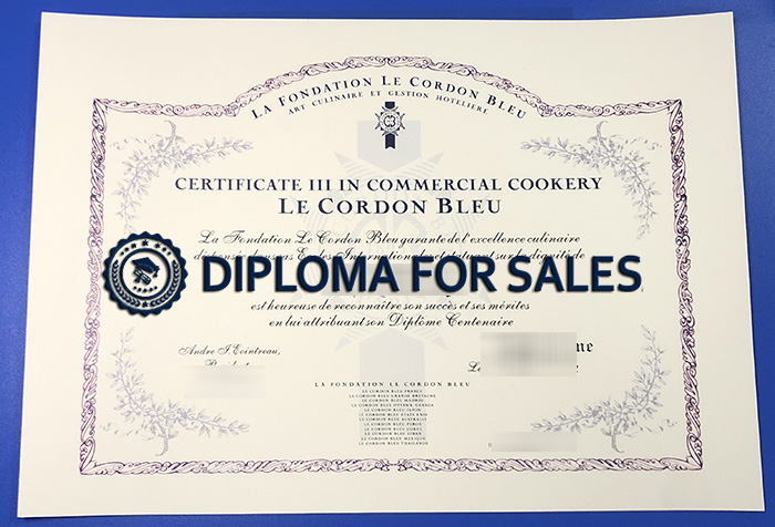 Le Cordon Bleu Diploma Le Cordon Bleu Diploma