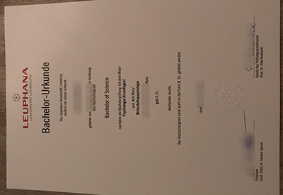 Leuphana University of Lüneburg Urkunde