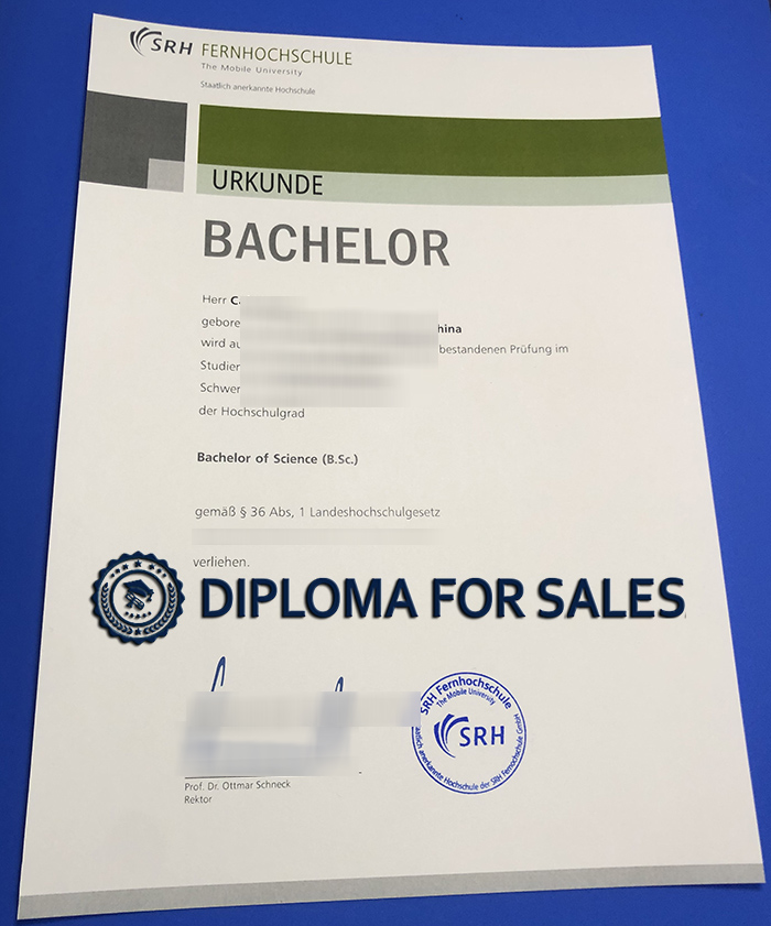 SRH Fernhochschule Urkunde SRH Fernhochschule Urkunde