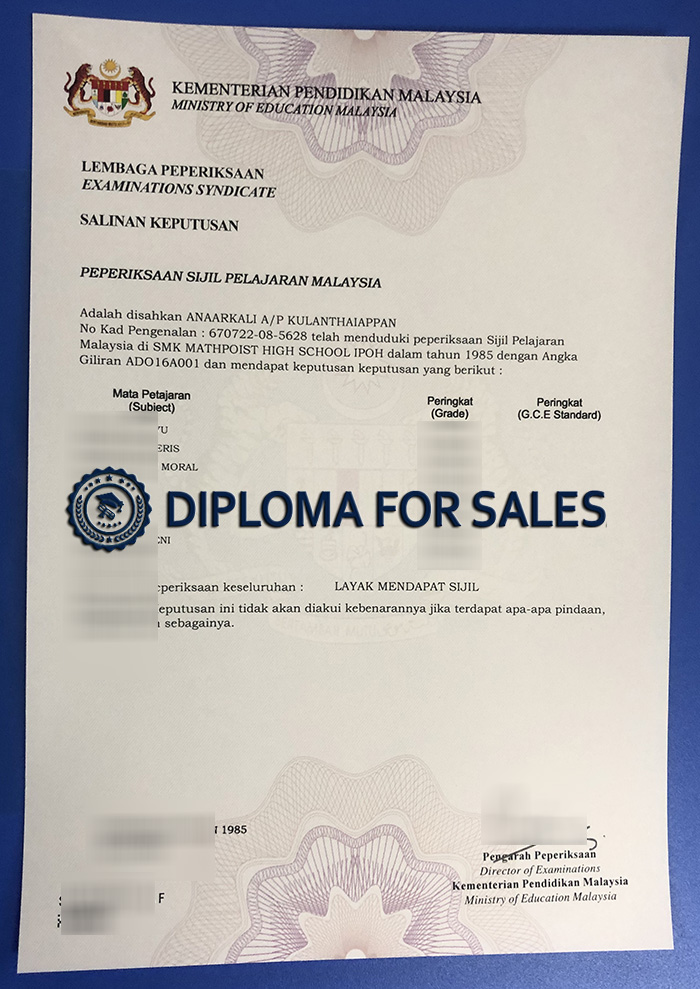 Sijil Pelajaran Malaysia Certificate Sijil Pelajaran Malaysia Certificate
