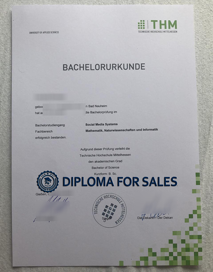 THM Urkunde THM Urkunde