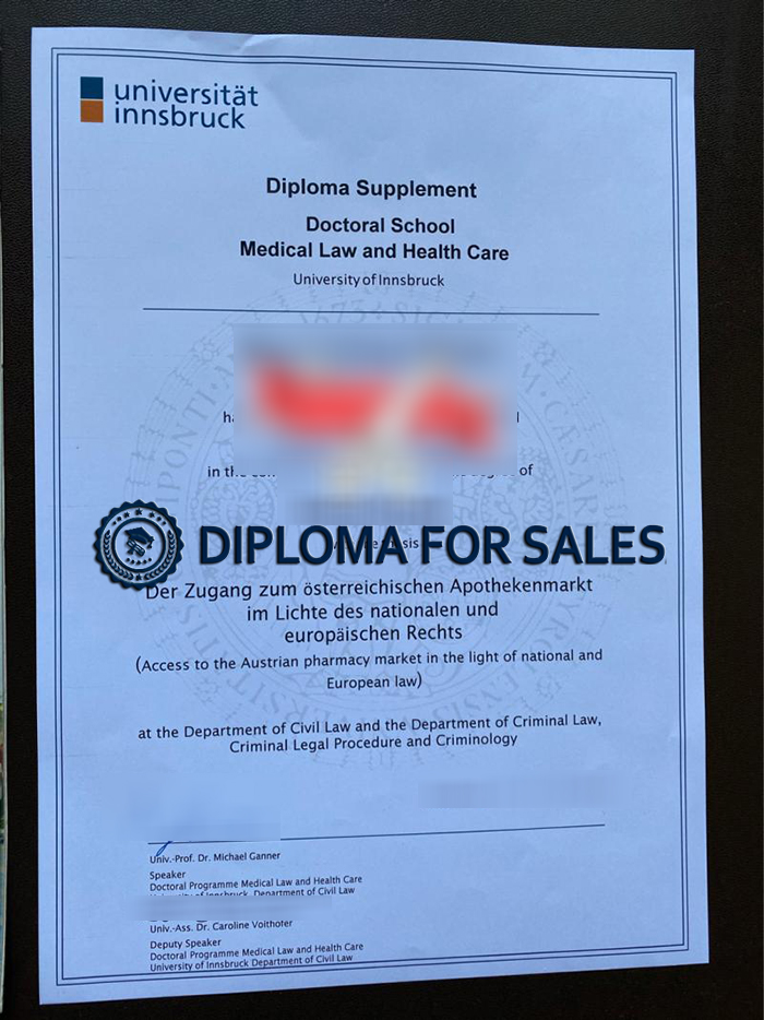 Universität Innsbruck Diploma Universität Innsbruck Diploma