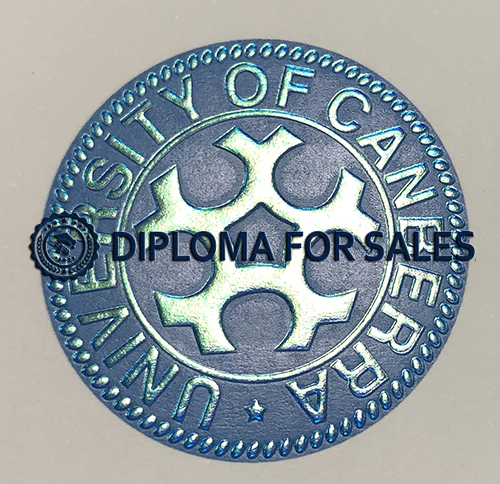 University of Canberra Degree seal