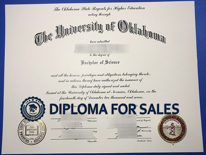 University of Oklahoma Diploma University of Oklahoma Diploma