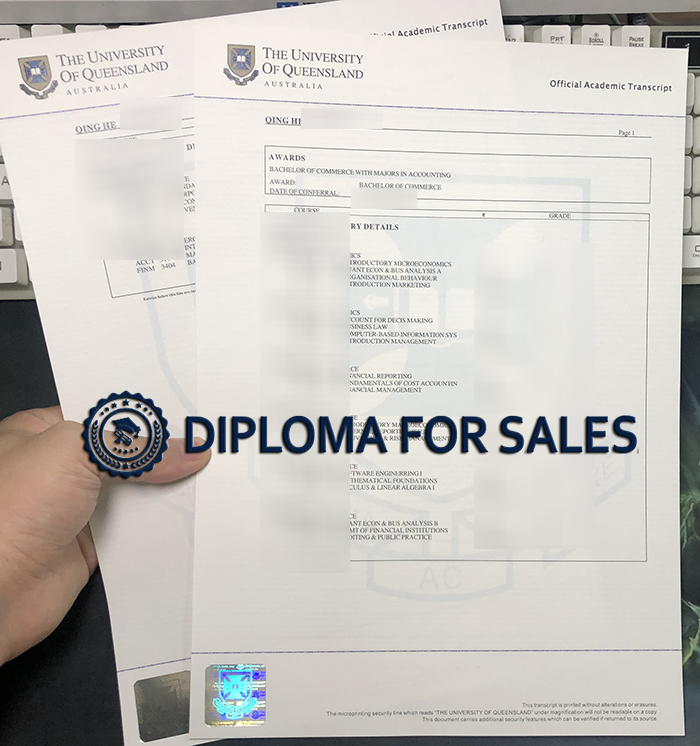 University of Queensland Transcript University of Queensland Transcript