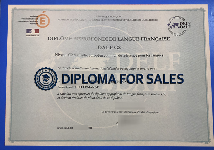 DALF Certificate DALF Certificate