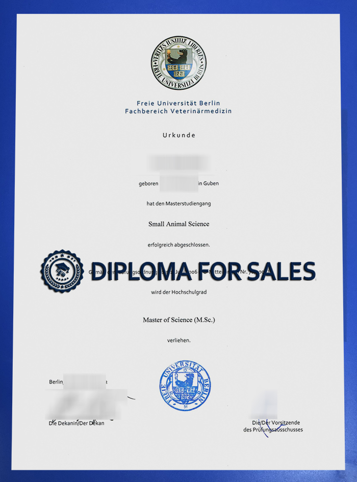 FU Berlin Urkunde FU Berlin Urkunde