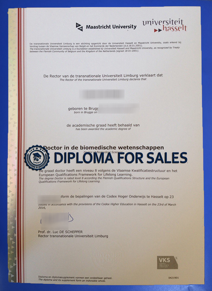 Universiteit Hasselt Diploma Universiteit Hasselt Diploma