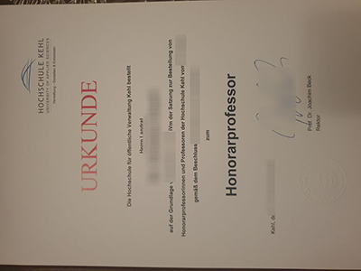 Hochschule Kehl Urkunde