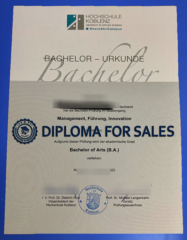 Hochschule Koblenz Urkunde Hochschule Koblenz Urkunde