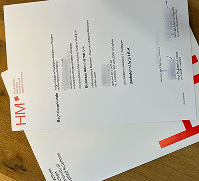 Hochschule München Urkunde