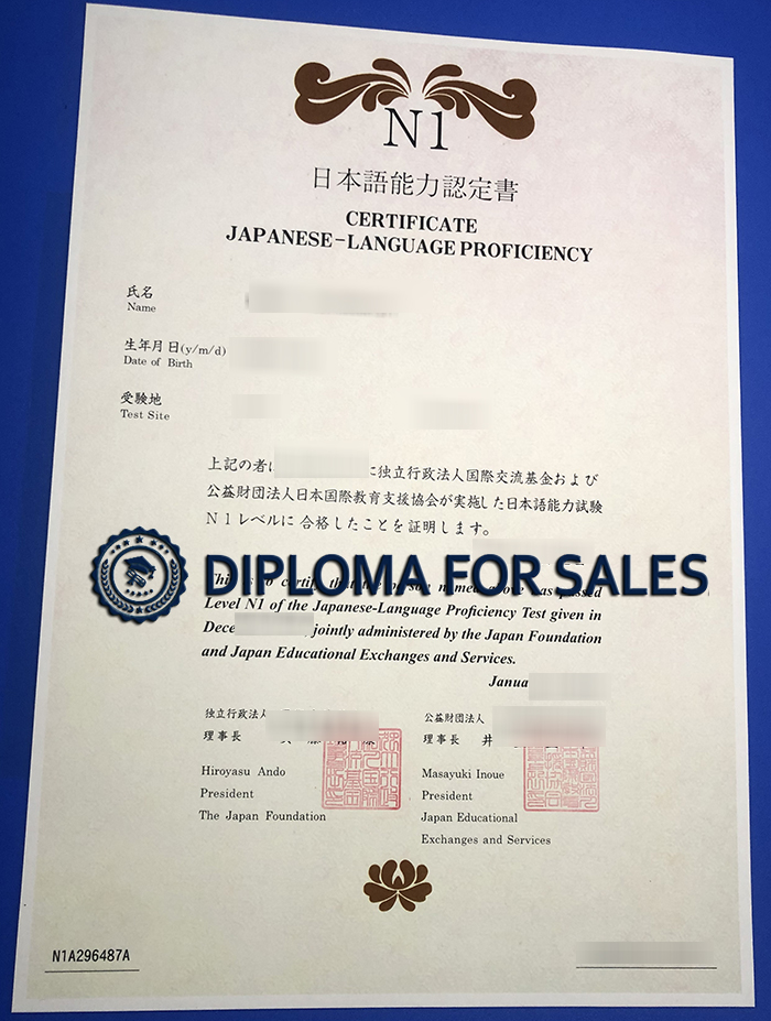 Japanese-Language Proficiency Certificate