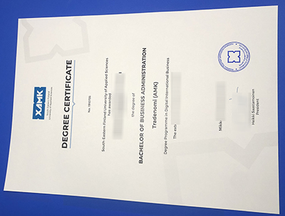 XAMK Degree Certificate