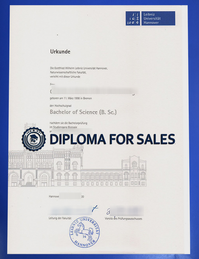 Leibniz Universität Hannover Urkunde Leibniz Universität Hannover Urkunde