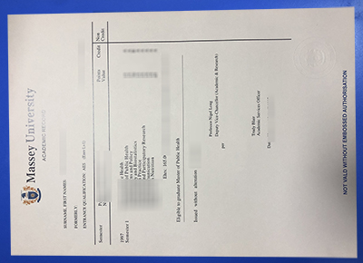 Massey University Transcript