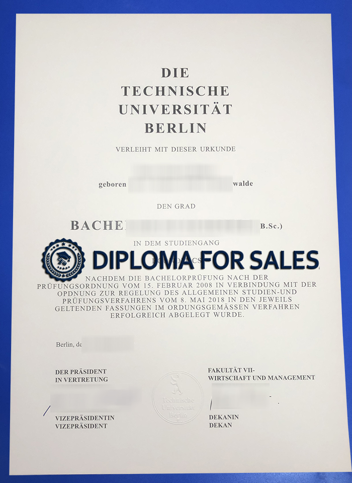 TU Berlin Urkunde TU Berlin Urkunde
