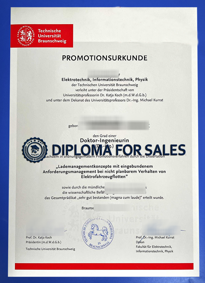 TU Braunschweig Urkunde TU Braunschweig Urkunde