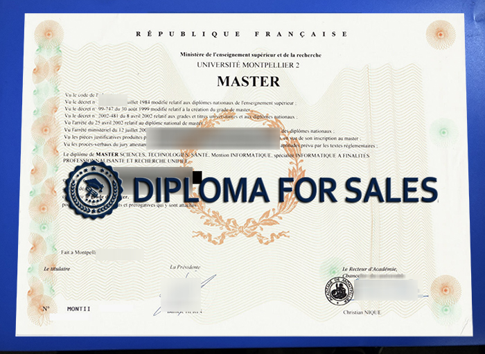Université Montpellier-II Diploma Université Montpellier-II Diploma