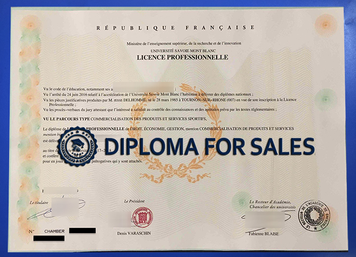 Université Savoie Mont Blanc Diploma Université Savoie Mont Blanc Diploma