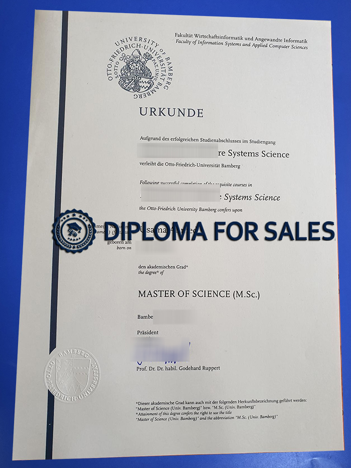 University of Bamberg Urkunde University of Bamberg Urkunde