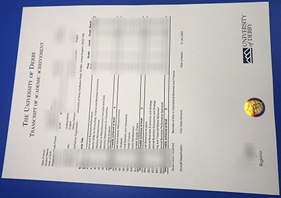 University of Derby Transcript
