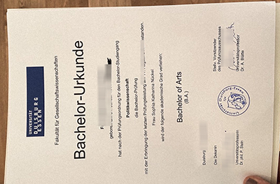 Universität Duisburg-Essen Urkunde