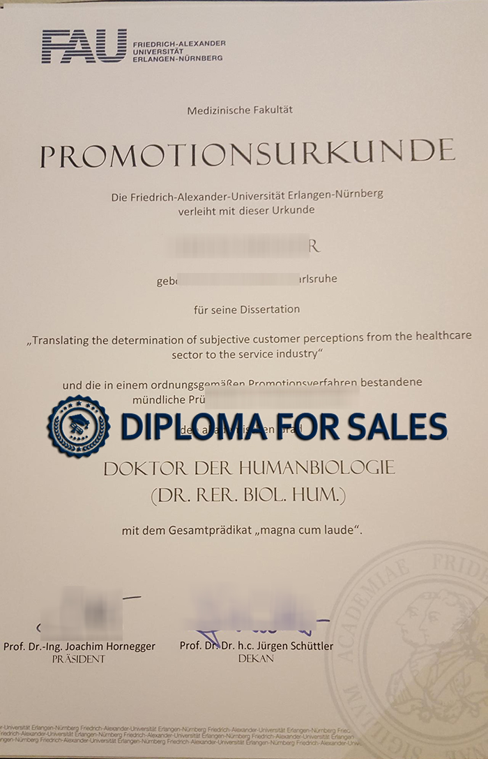 FAU Urkunde FAU Urkunde