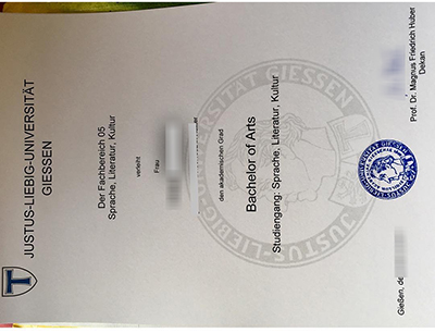 University of Giessen Urkunde