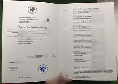 University of Wuppertal Zeugnis