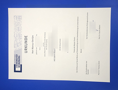 Fake University of Wurzburg Urkunde