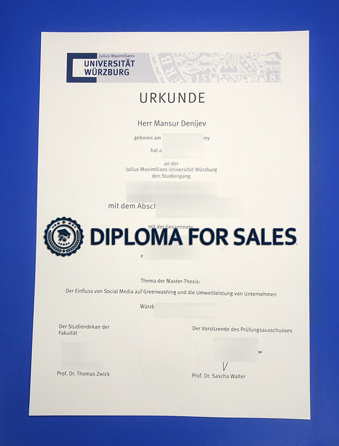 Fake University of Würzburg Urkunde Fake University of Würzburg Urkunde