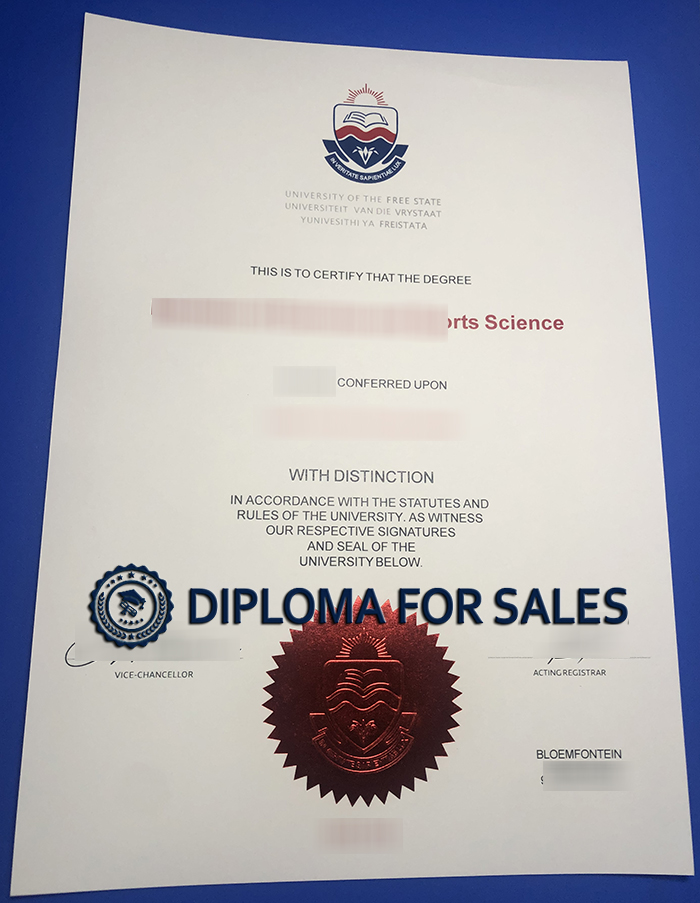 University of the Free State Degree University of the Free State Degree