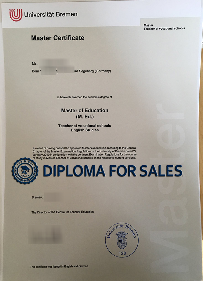 Universität Bremen Urkunde Universität Bremen Urkunde