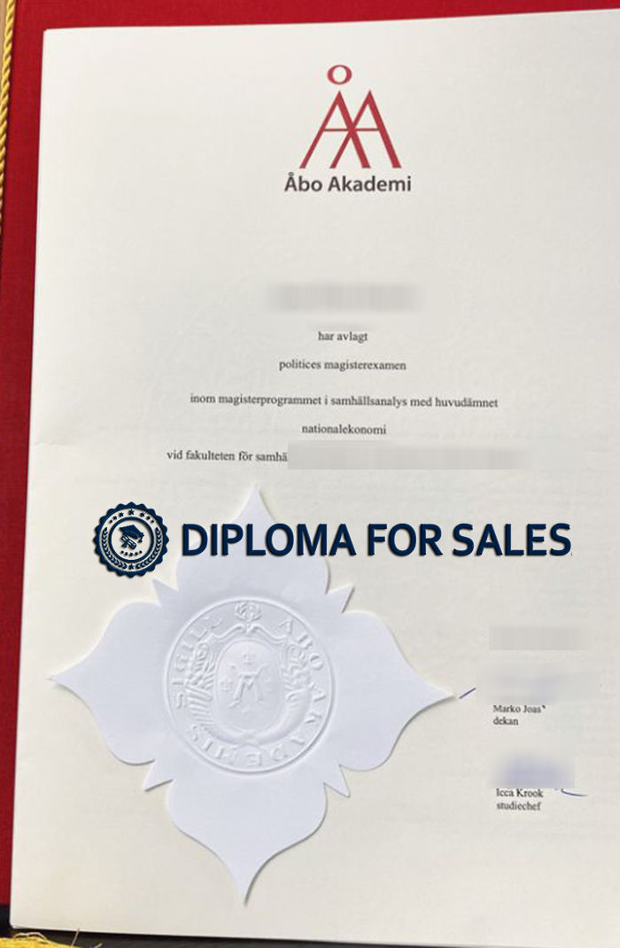 Åbo Akademi Degree Certificate Åbo Akademi Degree Certificate